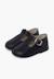 Salomés en cuir avec fermeture à boucle Blanc+Bleu marine 10 - vertbaudet enfant 