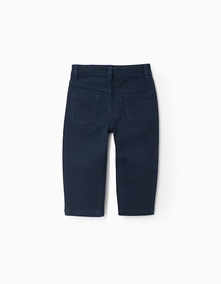 Pantalon en toile Beige clair+Bleu foncé 6 - vertbaudet enfant 