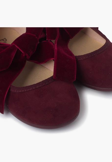 Babies avec ruban en velours pour filles Bleu marine+Bordeaux+Gris+Rose 12 - vertbaudet enfant 