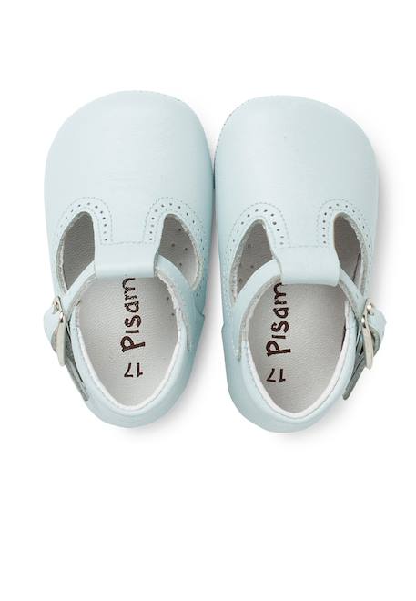Salomés en cuir pour bébés Beige+Blanc+Bleu marine+Ciel clair+Couleur cuir+Gris 23 - vertbaudet enfant 