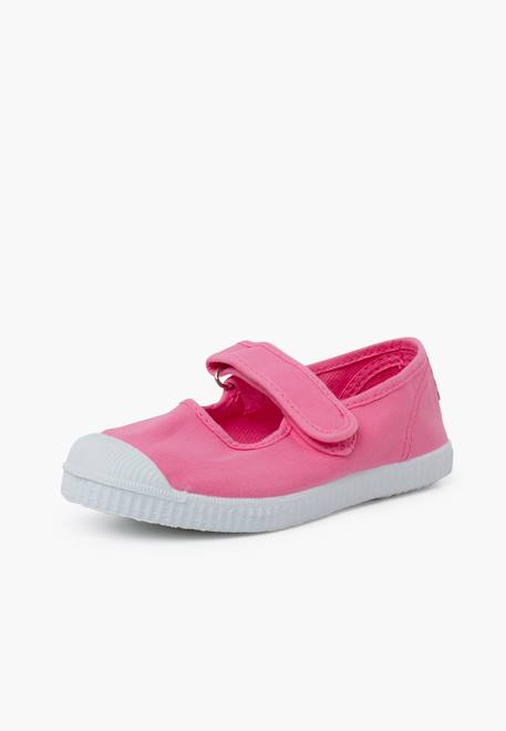 Chaussures babies bout en caoutchouc à fermeture scratch Aigue-marine+Bleu navy+Lavande pastel+Rose chewing-gum 20 - vertbaudet enfant 