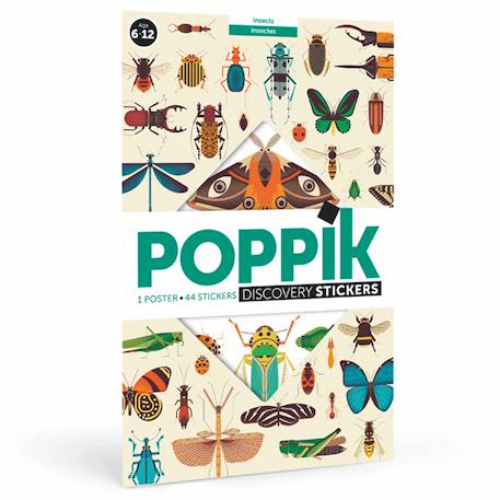 Poster géant 44 stickers insectes Multi-coloured 2 - vertbaudet enfant 