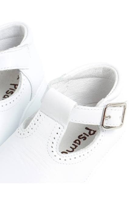 Salomés en cuir pour bébés Beige+Blanc+Bleu marine+Ciel clair+Couleur cuir+Gris 12 - vertbaudet enfant 