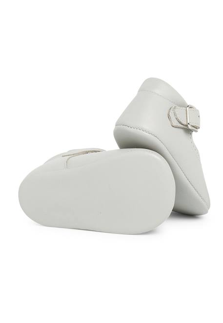 Salomés en cuir pour bébés Beige+Blanc+Bleu marine+Ciel clair+Couleur cuir+Gris 33 - vertbaudet enfant 