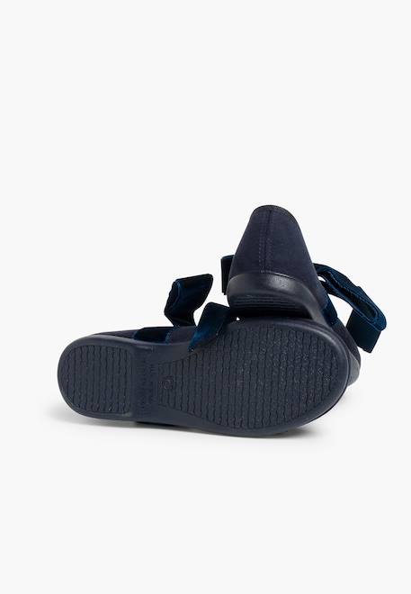 Babies avec ruban en velours pour filles Bleu marine+Bordeaux+Gris+Rose 3 - vertbaudet enfant 