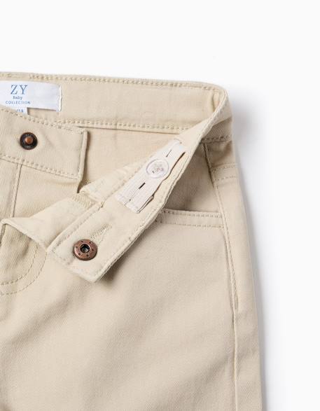 Pantalon en toile Beige clair+Bleu foncé 3 - vertbaudet enfant 