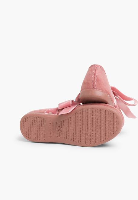 Babies avec ruban en velours pour filles Bleu marine+Bordeaux+Gris+Rose 21 - vertbaudet enfant 