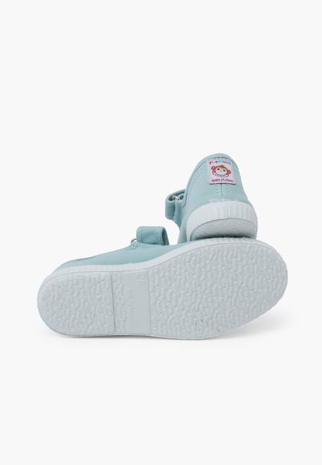 Chaussures babies bout en caoutchouc à fermeture scratch Aigue-marine+Blanc+Bleu navy+Rose+Rose chewing-gum 3 - vertbaudet enfant 