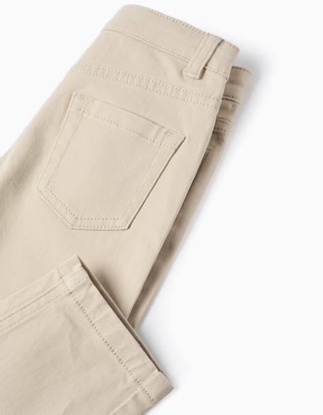 Pantalon en toile Beige clair+Bleu foncé 4 - vertbaudet enfant 