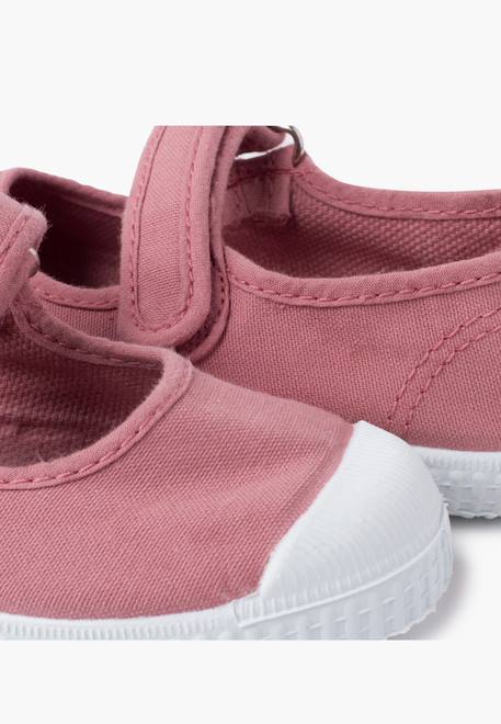 Chaussures babies bout en caoutchouc à fermeture scratch Blanc+Lavande pastel+Rose+Rose chewing-gum 18 - vertbaudet enfant 