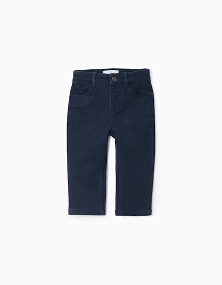 Pantalon en toile Beige clair+Bleu foncé 5 - vertbaudet enfant 