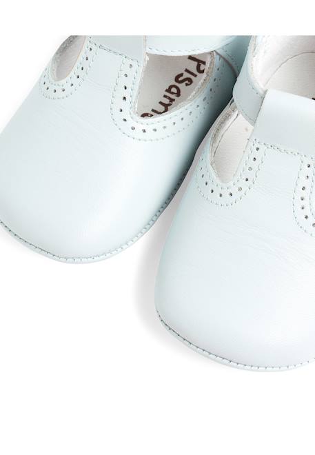 Salomés en cuir pour bébés Beige+Blanc+Bleu marine+Ciel clair+Couleur cuir+Gris 24 - vertbaudet enfant 