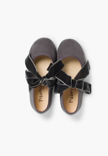 Babies avec ruban en velours pour filles Bleu marine+Bordeaux+Gris+Rose 17 - vertbaudet enfant 