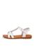 Sandales semelle rembourrée et ornement argenté Blanc+Couleur cuir 1 - vertbaudet enfant 