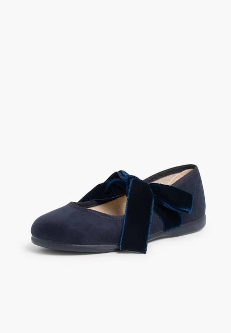 Babies avec ruban en velours pour filles Bleu marine+Bordeaux+Gris+Rose 2 - vertbaudet enfant 