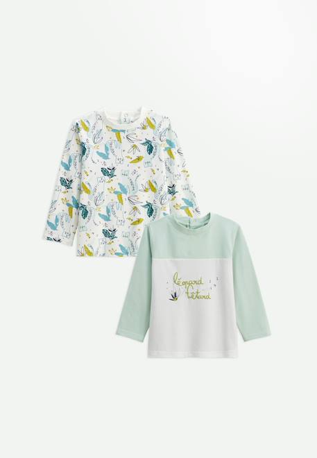 Lot de 2 t-shirts enfant manches longues oscar Bleu 1 - vertbaudet enfant 