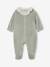 Pyjama bébé fille velours collerette imprimée rose poudré+vert sauge 7 - vertbaudet enfant 