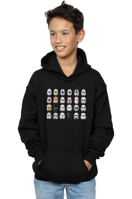Sweat à capuche coton star wars troopers Blanc+Noir 5 - vertbaudet enfant 