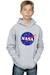 Sweat à capuche coton nasa Gris chiné 3 - vertbaudet enfant 