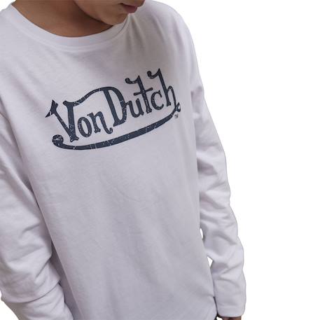 T-shirt manches longues à col rond  von dutch kros Bleu/blanc 3 - vertbaudet enfant 
