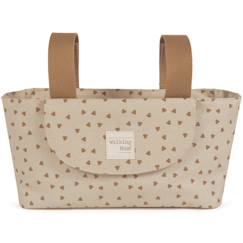 Puériculture-Sac à poussette coeurs poppy cannelle