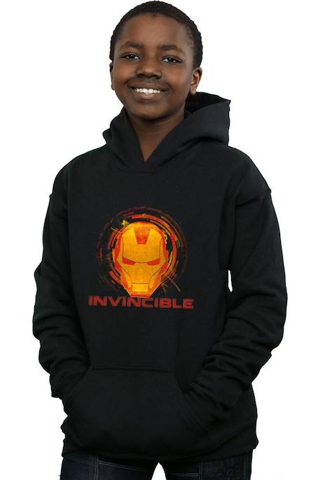 Sweat à capuche coton avengers invincible Blanc+Noir 5 - vertbaudet enfant 