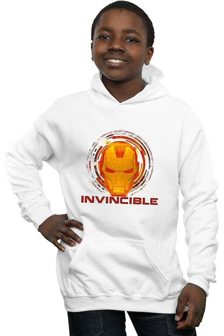 Sweat à capuche coton avengers invincible Blanc+Noir 2 - vertbaudet enfant 