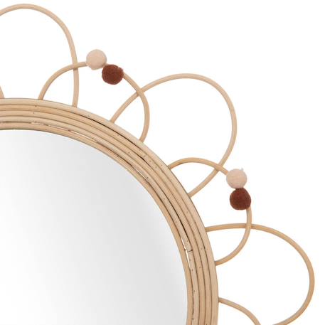 Miroir rond en rotin - elma Beige 3 - vertbaudet enfant 
