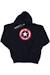 Sweat à capuche coton Marvel Bleu marine+Gris chiné 1 - vertbaudet enfant 