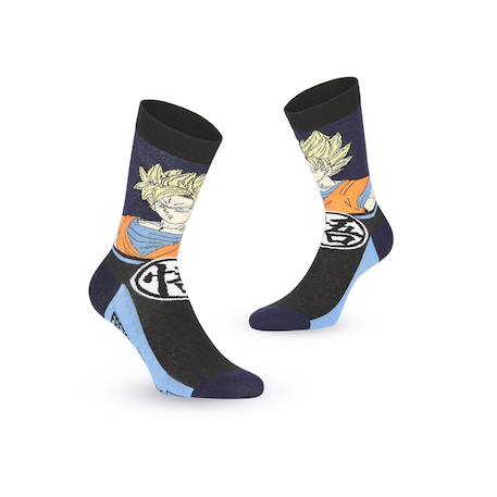 Lot de 4 paires de chaussettes dragon ball z garçon Noir/rouge/orange/gris/jaune 2 - vertbaudet enfant 