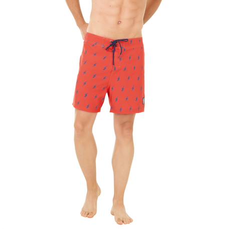 Boardshort soft touch  ceinture plate flash Rouge 3 - vertbaudet enfant 