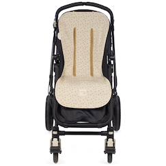 Puériculture-Assise pour poussette coeurs poppy cannelle