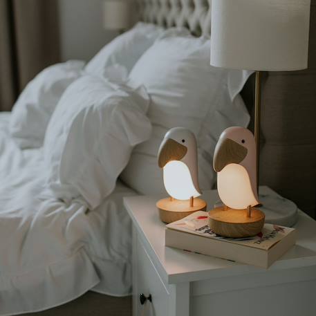 Veilleuse et enceinte bluetooth toucan Blanc, marron 4 - vertbaudet enfant 