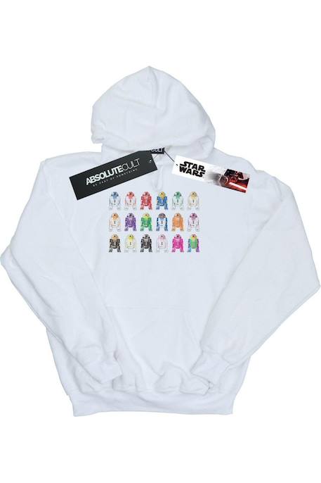 Sweat à capuche coton star wars r2 units Blanc+Noir 1 - vertbaudet enfant 