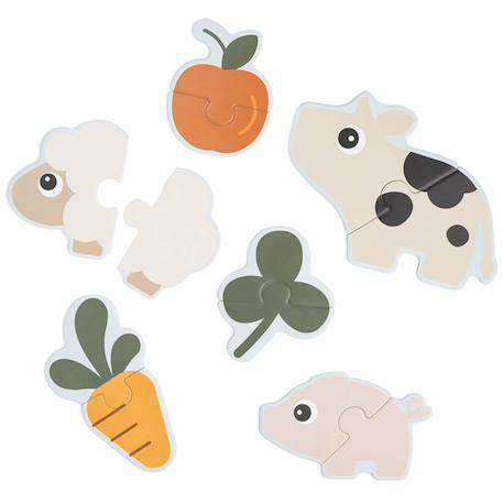 Premier puzzle ferme Multicolore 1 - vertbaudet enfant 