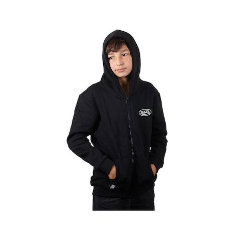 Sweat zippé à col rond et capuche  von dutch slimane Blanc crème/noir+Kaki/noir+Noir/blanc 8 - vertbaudet enfant 