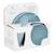 Set repas enfant bleu 20x20cm Bleu+Rose 2 - vertbaudet enfant 