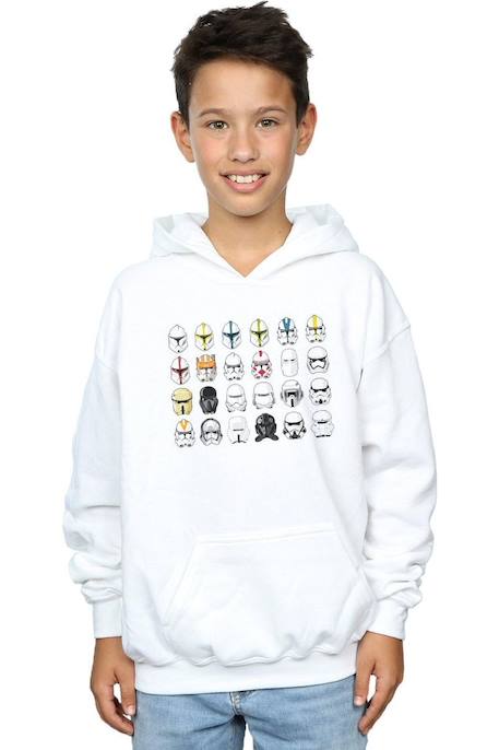 Sweat à capuche coton star wars troopers Blanc+Noir 2 - vertbaudet enfant 