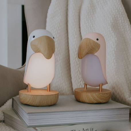 Veilleuse et enceinte bluetooth toucan Blanc, marron 3 - vertbaudet enfant 