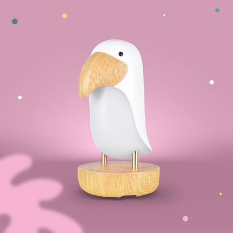 Veilleuse et enceinte bluetooth toucan Blanc, marron 5 - vertbaudet enfant 