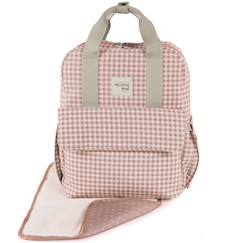 Puériculture-Sac à dos à langer i love vichy vert