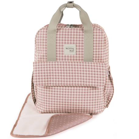 Sac à dos à langer i love vichy vert Rose, blanc 1 - vertbaudet enfant 