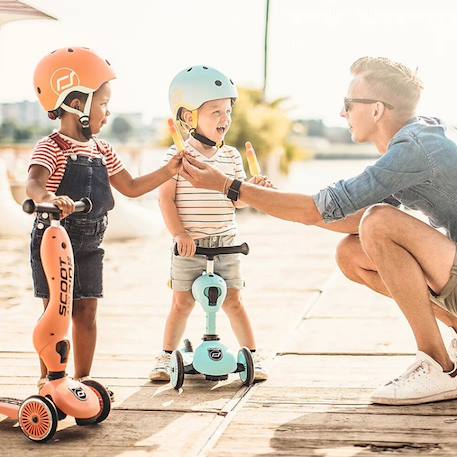 Casque pour porteur évolutif highwaykick Pêche, vert, noir 4 - vertbaudet enfant 