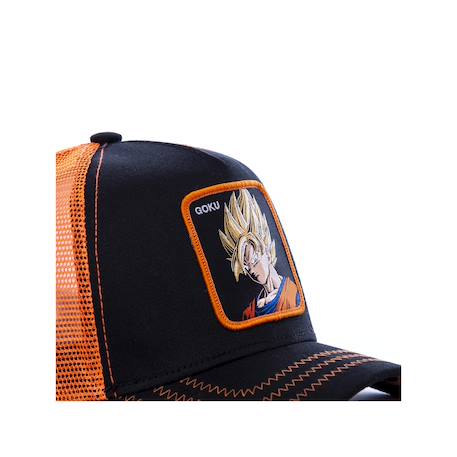 Casquette junior capslab dragon ball z goku saiyen Noir/orange 2 - vertbaudet enfant 