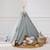 Tipi enfant - wapi Beige lin+Bleu+Rose 7 - vertbaudet enfant 