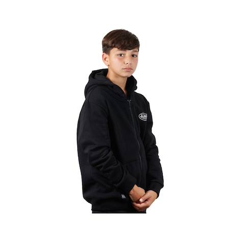 Sweat zippé à col rond et capuche  von dutch slimane Blanc crème/noir+Kaki/noir+Noir/blanc 9 - vertbaudet enfant 