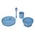 Set repas enfant bleu 20x20cm Bleu+Rose 1 - vertbaudet enfant 