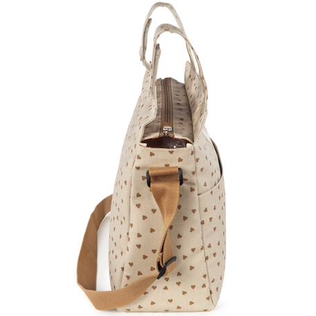 Sac à poussette coeurs poppy cannelle Cannelle, écru+Vert, écru 6 - vertbaudet enfant 