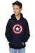 Sweat à capuche coton Marvel Bleu marine+Gris chiné 2 - vertbaudet enfant 