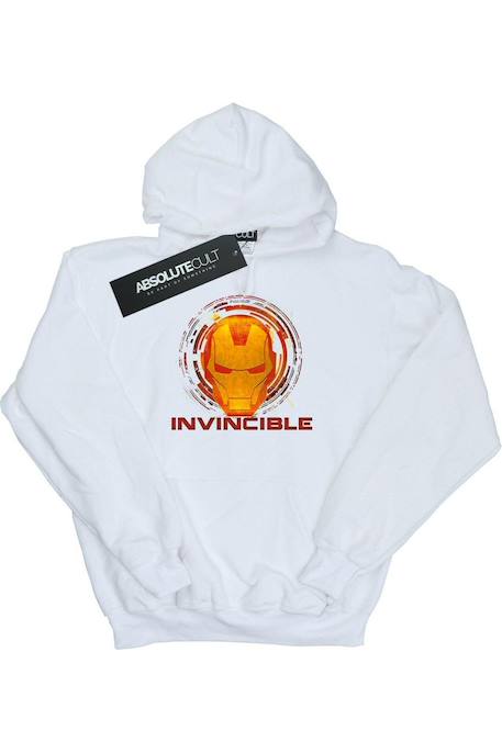 Sweat à capuche coton avengers invincible Blanc+Noir 1 - vertbaudet enfant 